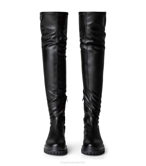 Kampfstiefel| de Tony Bianco Frauen wilde lange Stiefel schwarze Venezia 4624562